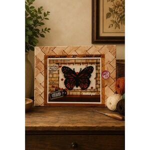 Vintage Phentex Monarque Butterfly Latch Hook Kit New Craft Canada DIY Wall Art